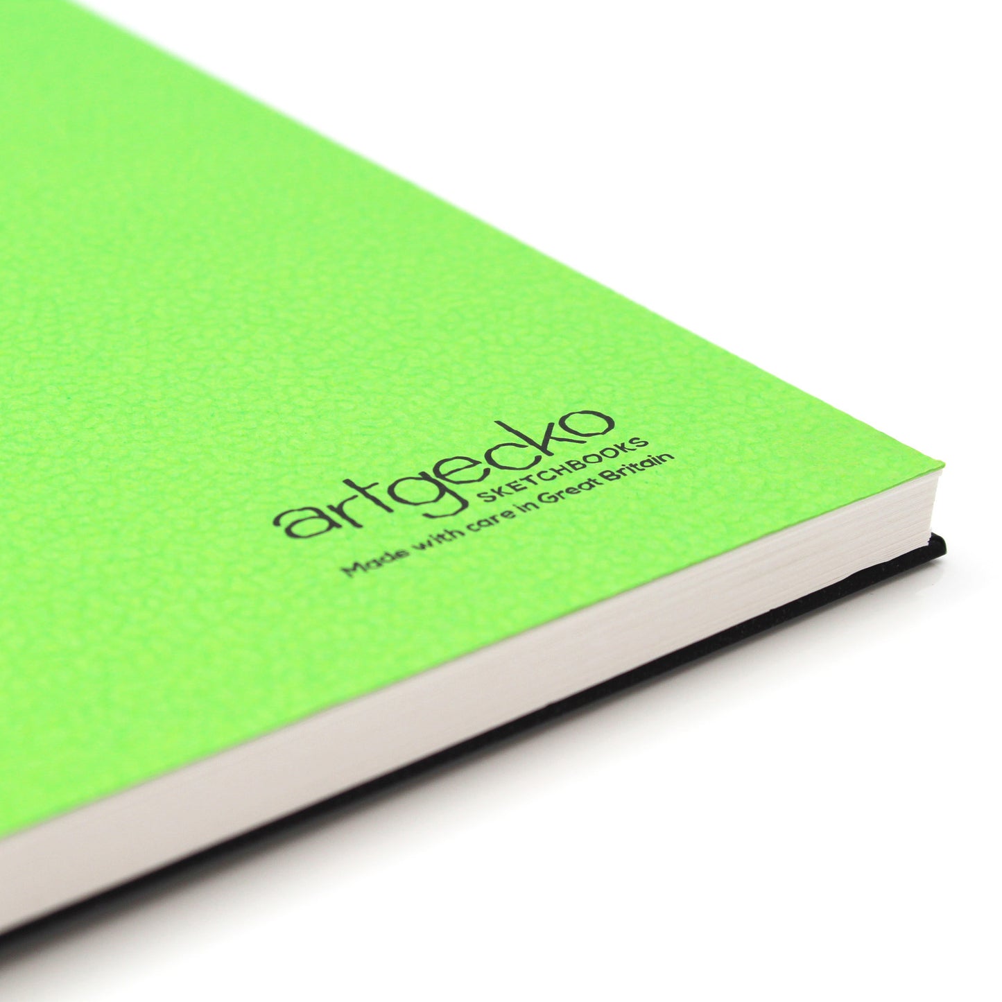 The green textured cover sheet of an Artgecko Classy All Media Sketchbook.