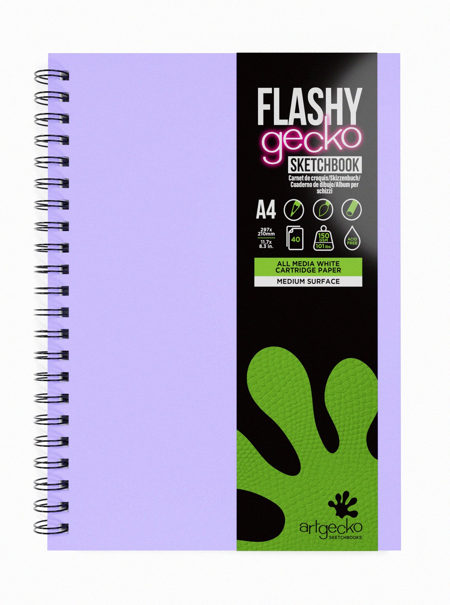 
                  
                    Artgecko FLASHY 'Lilac' All Media Wirebound Sketchbook
                  
                