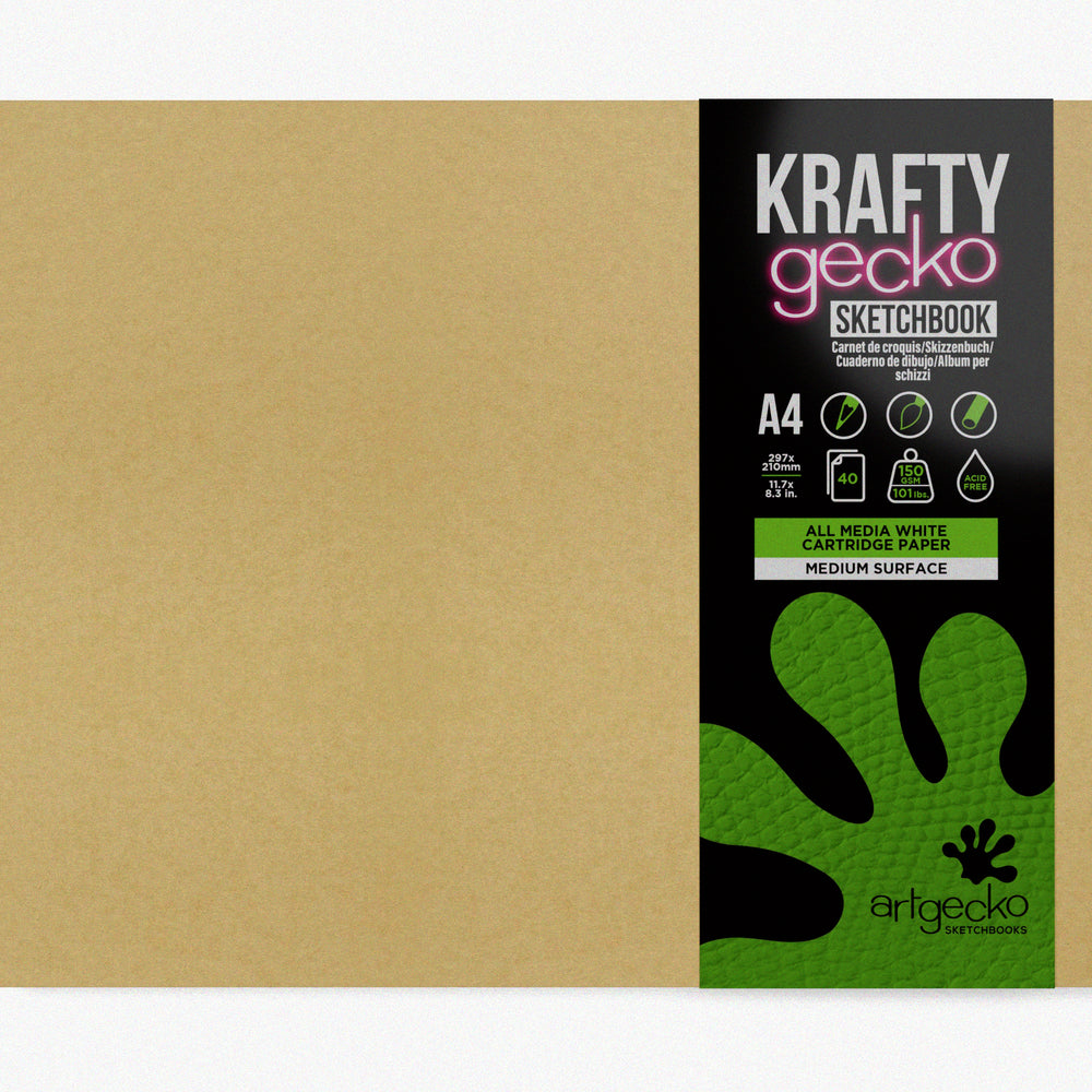
                  
                    A4 landscape Artgecko Krafty sketchbook.
                  
                