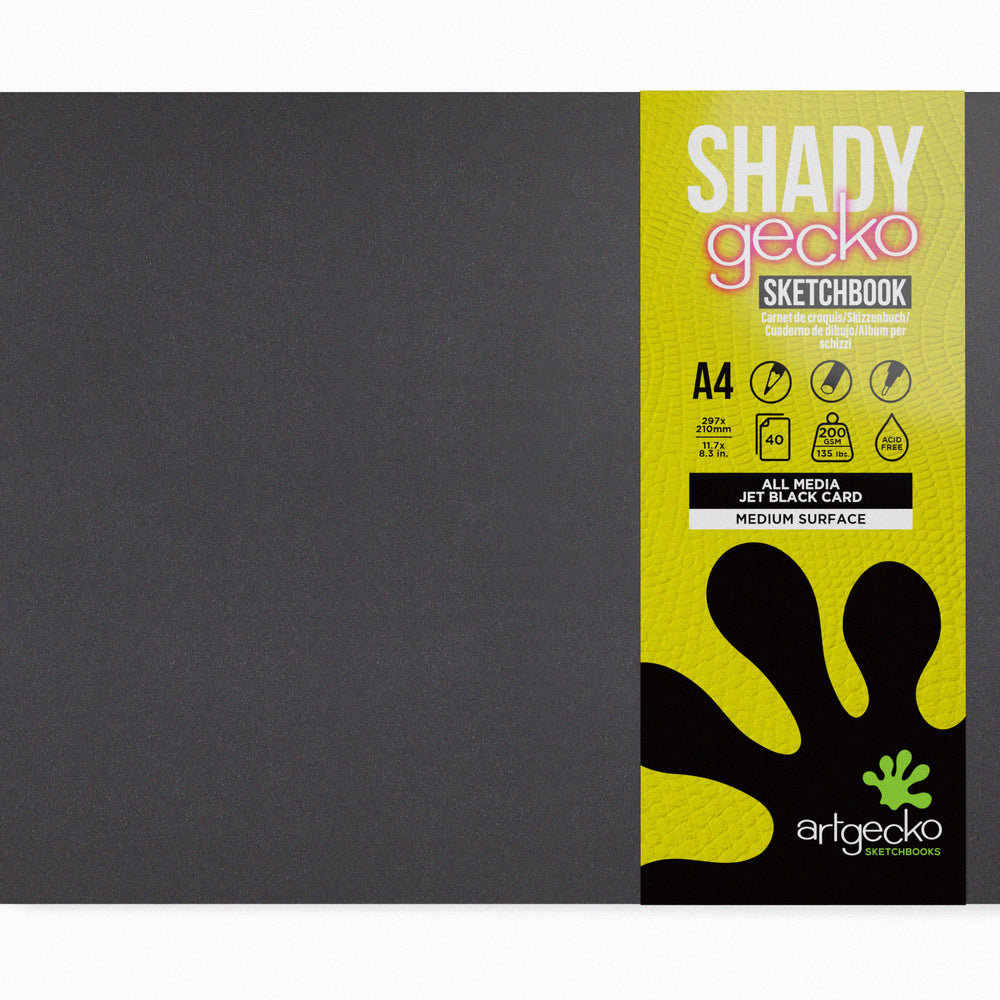 
                  
                    A4 landscape jet black toned sketchbook.
                  
                