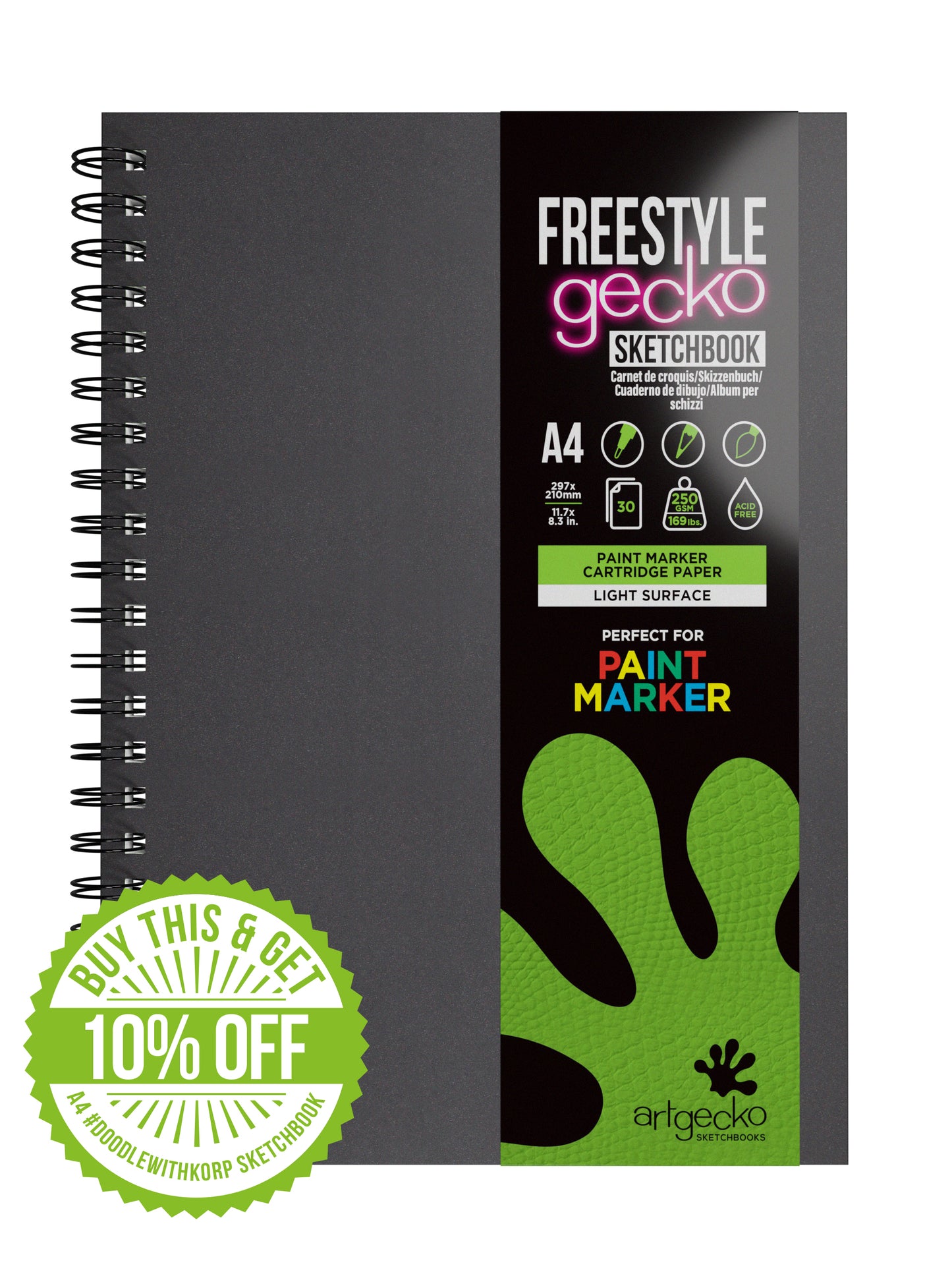 
                  
                    Artgecko FREESTYLE Paint Marker Paper Wirebound Sketchbooks
                  
                