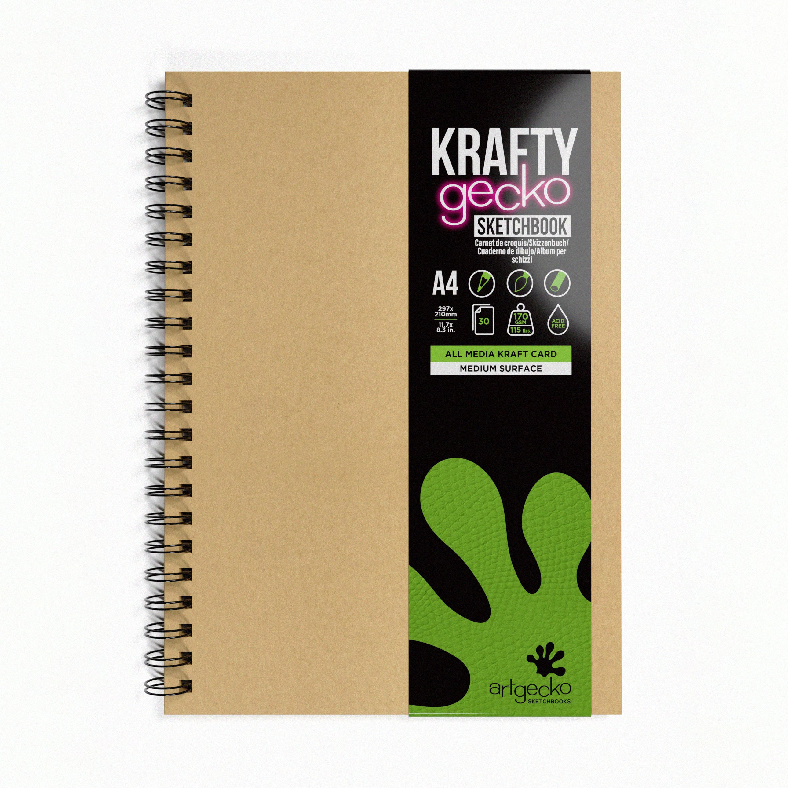 Artgecko KRAFTY All Media Sketchbook –150gsm Cartridge All Media