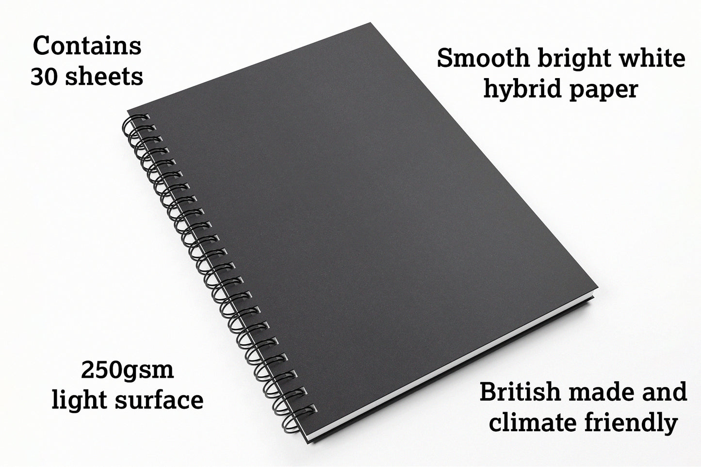Artgecko 'Freestyle' sketchbooks with 250gsm, hybrid marker smooth premium white paper. 