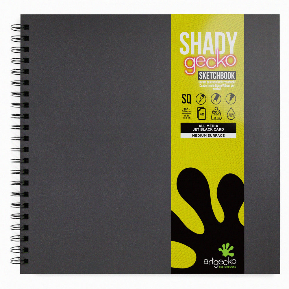 
                  
                    300mm square jet black toned sketchbook.
                  
                
