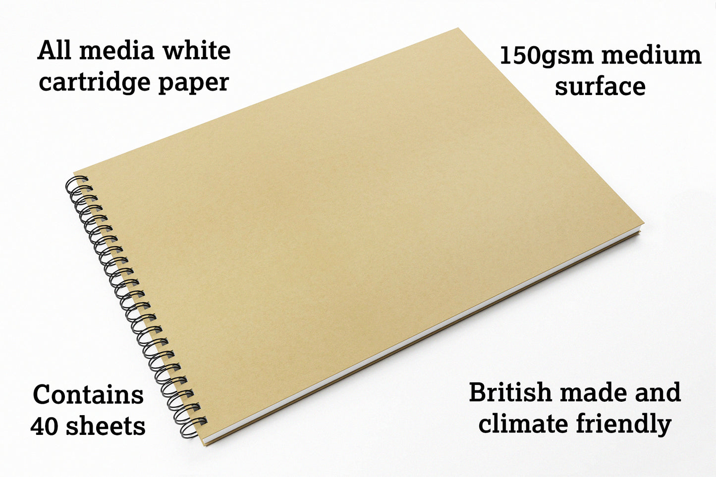 'Krafty' all media sketchbook with text on a white background by Artgecko