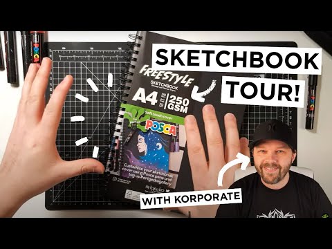 
                  
                    Load and play video in Gallery viewer, #DoodleWithKorp Ltd Edition Artgecko FREESTYLE Hybrid Paper Sketchbook A4
                  
                